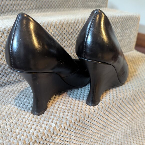 Jeffrey campbell black wedge leather shoes - Picture 4 of 6